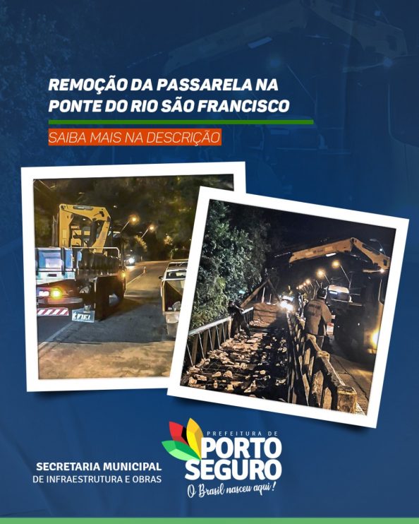 Remoção da passarela na ponte do Rio São Francisco 11