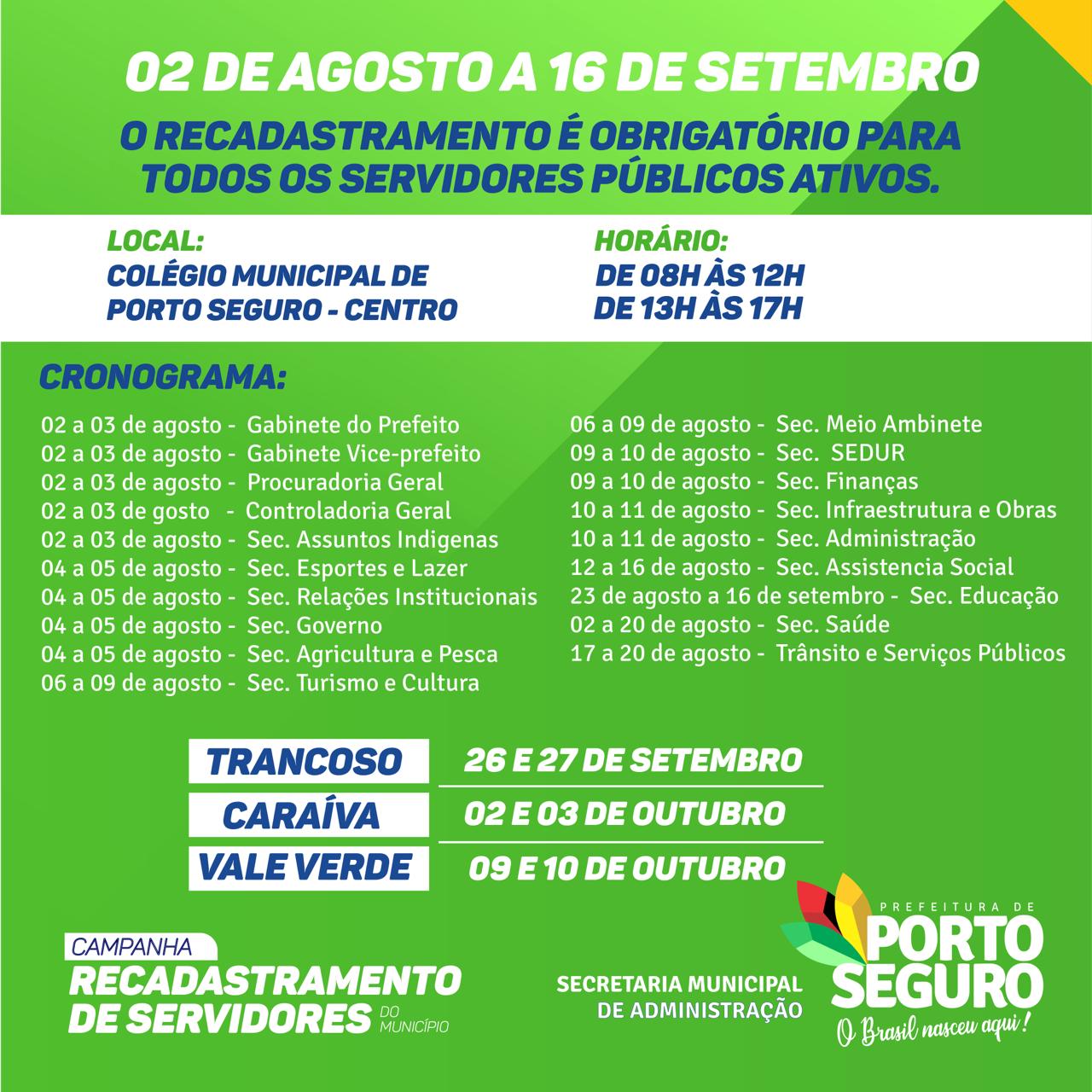 Porto Seguro: Campanha Recadastramento de Servidores do Município 6