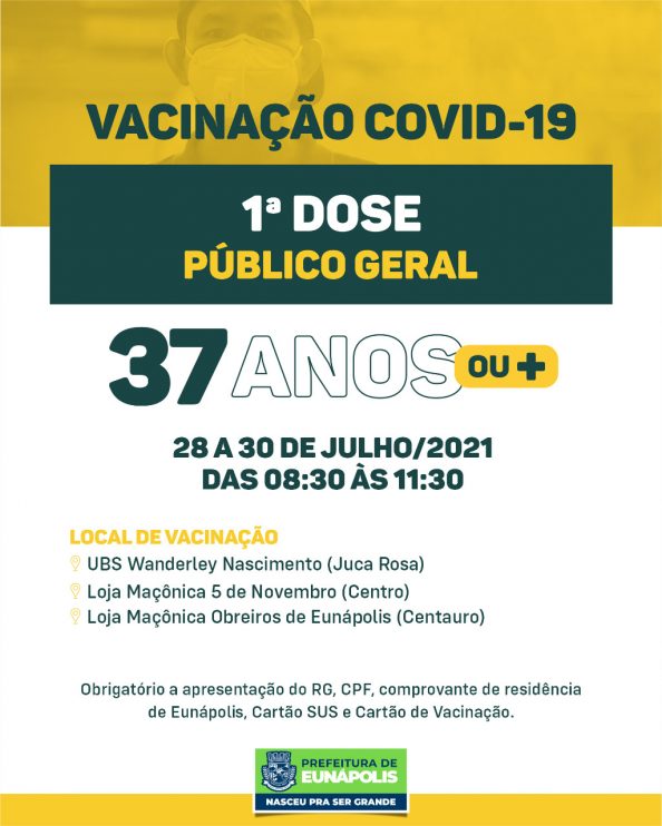 VACINA COVID-19 1ª DOSE PARA O PÚBLICO A PARTIR DE 37 ANOS 5