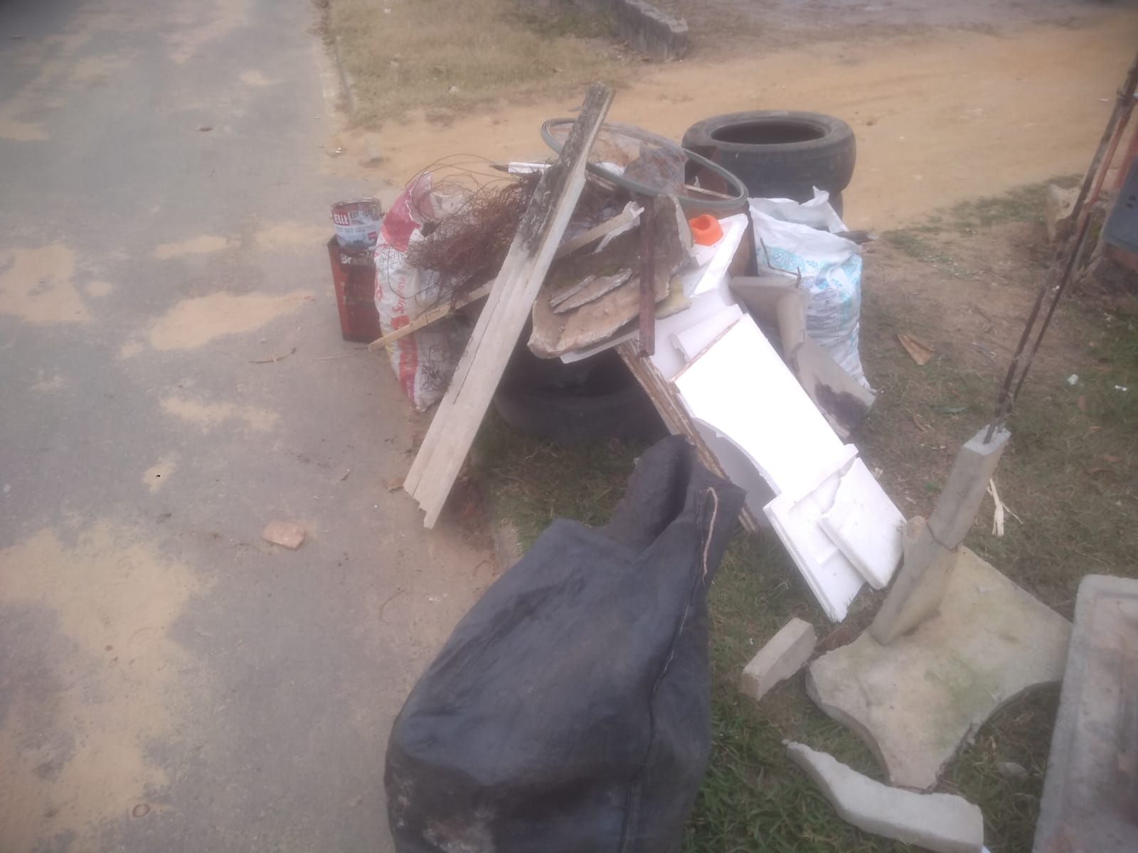 Mutirão de limpeza contra o Aedes Aegypti recolhe lixo no distrito da Colônia 8