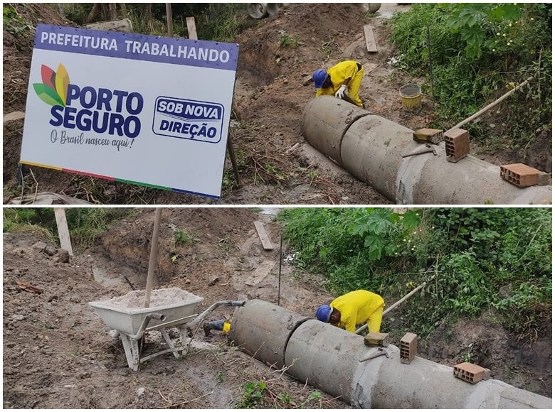 Porto Seguro: Ladeira do Outeiro da Glória recebe manutenção & Novo sistema de drenagem é instalado no Parque Ecológico 21
