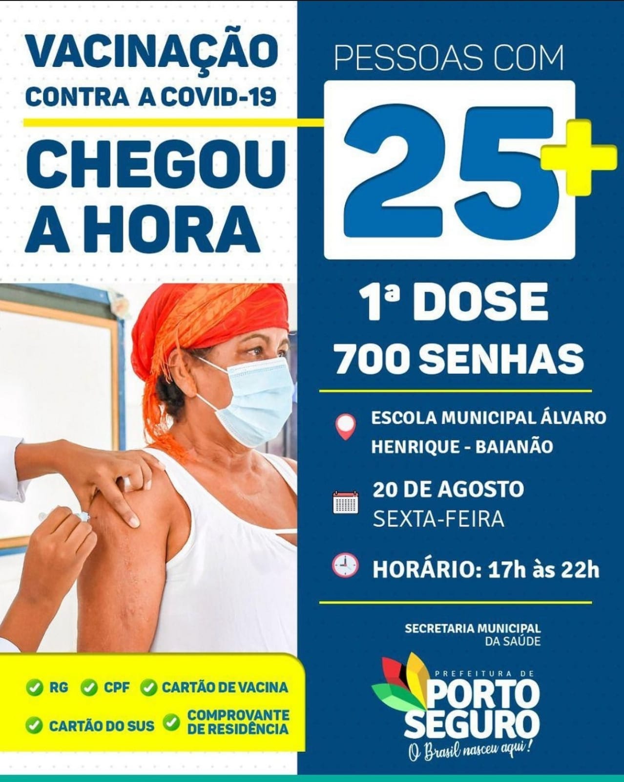 Porto Seguro: Cronograma de Vacinação contra a Covid-19 (20 de agosto) 9