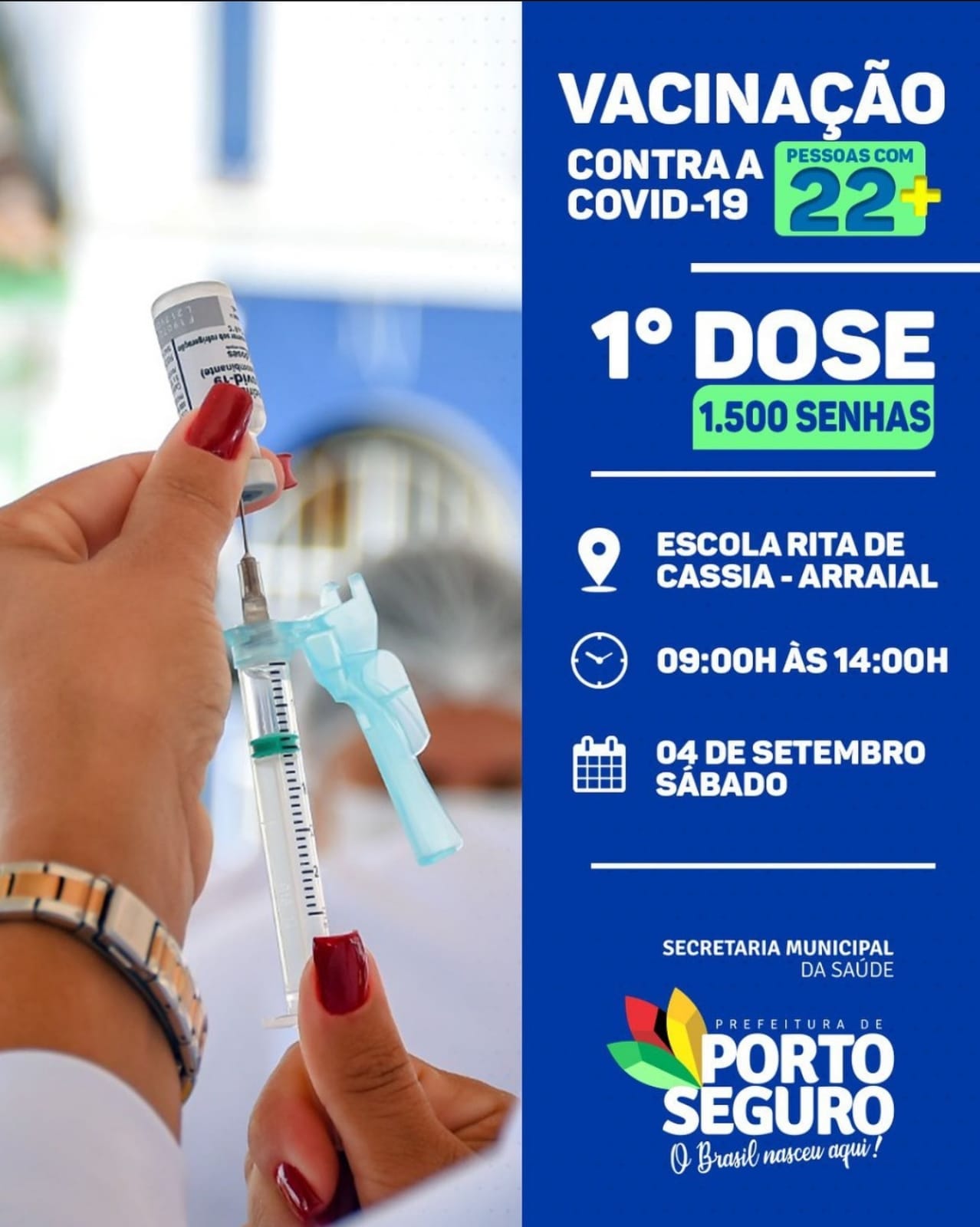 Porto Seguro: Cronograma de Vacinação contra a Covid-19; 03 e 04 de Setembro 6