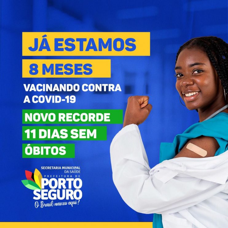 NOVO RECORDE: 11 DIAS SEM ÓBITOS POR COVID EM PORTO SEGURO 12