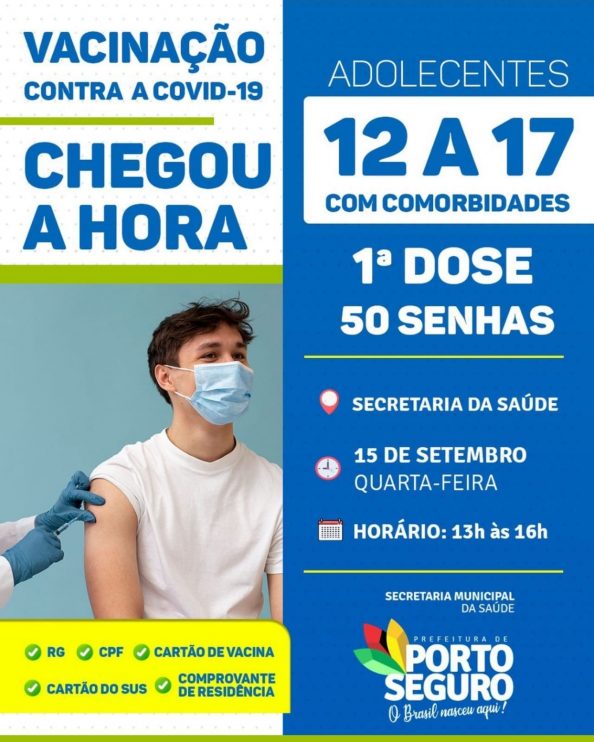 Porto Seguro: Cronograma de Vacinação contra a Covid-19 (15 de SETEMBRO) 8