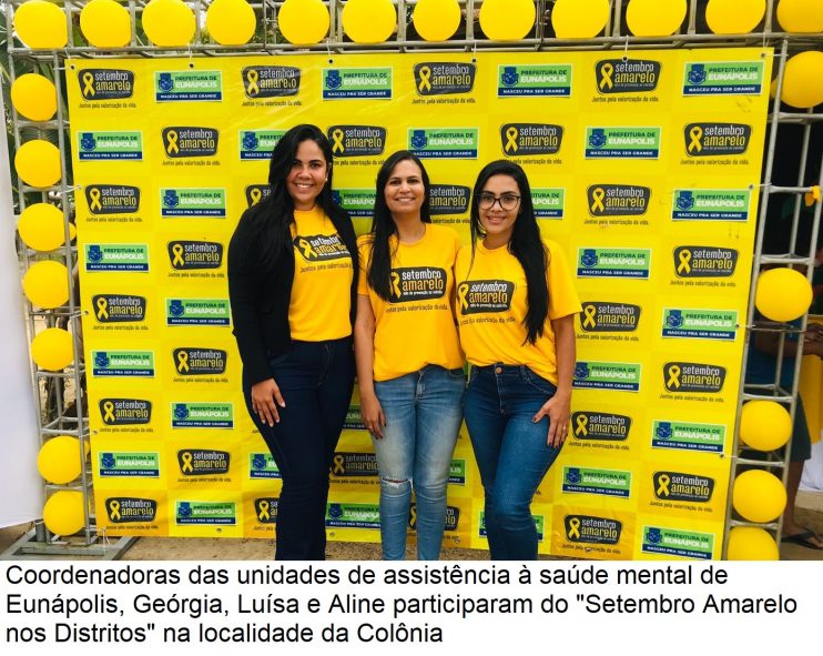 Setembro Amarelo nos Distritos” leva serviços especializados em saúde mental para população da Colônia 53