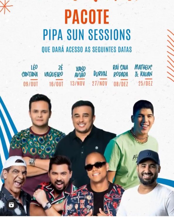 Zé Vaqueiro é atração confirmada no Pipa Sun Sessions que já anuncia data dos shows de Xand Avião, Durval, Raí Saia Rodada, Matheus e Kauan 4