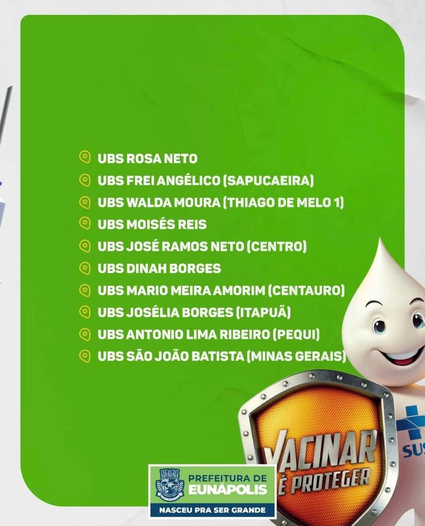 Dia de intensificação da Campanha de Multivacinação para Crianças e Adolescentes acontece neste sábado 6