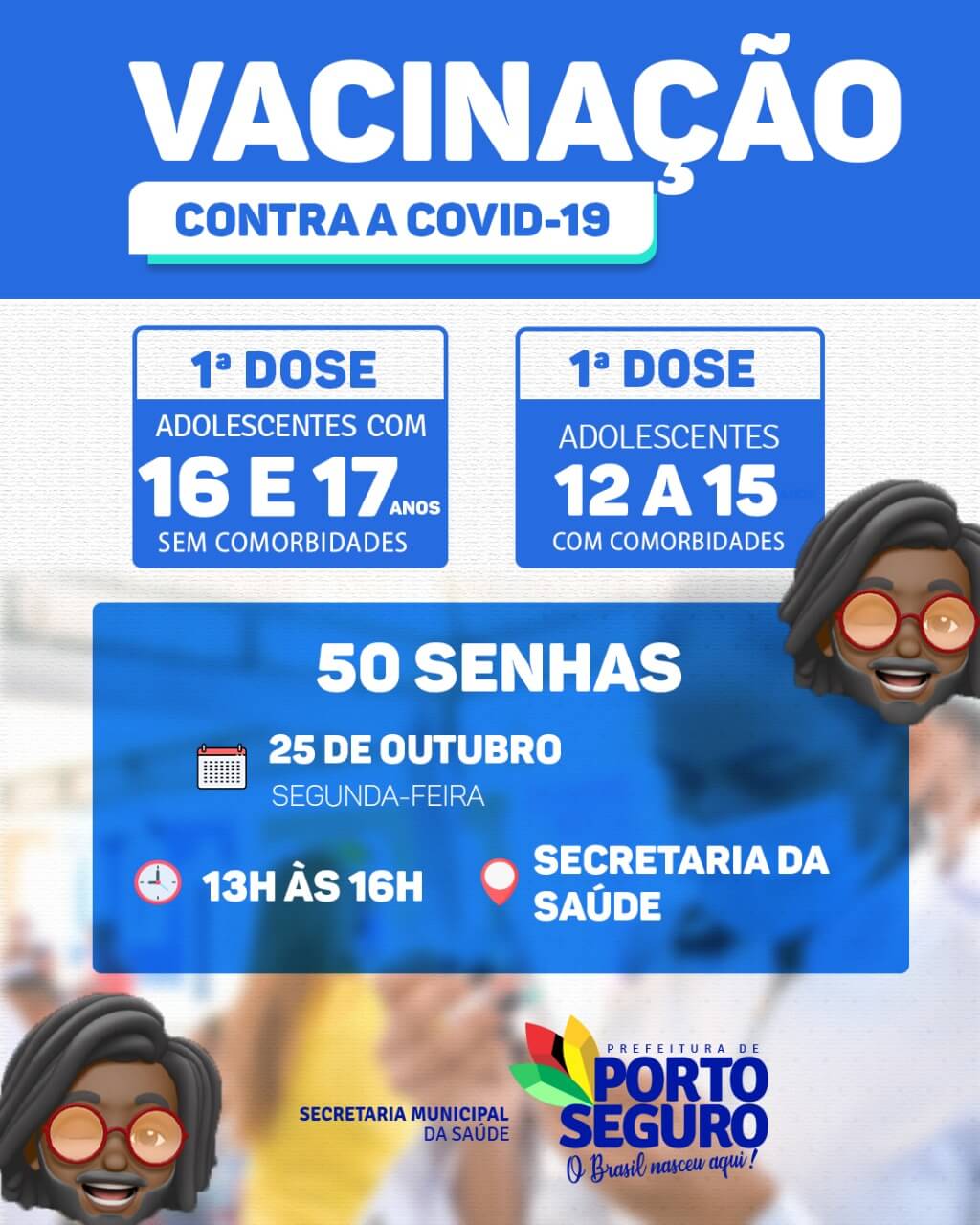 Porto Seguro: Cronograma de Vacinação contra a Covid-19; de hoje 25/10 5