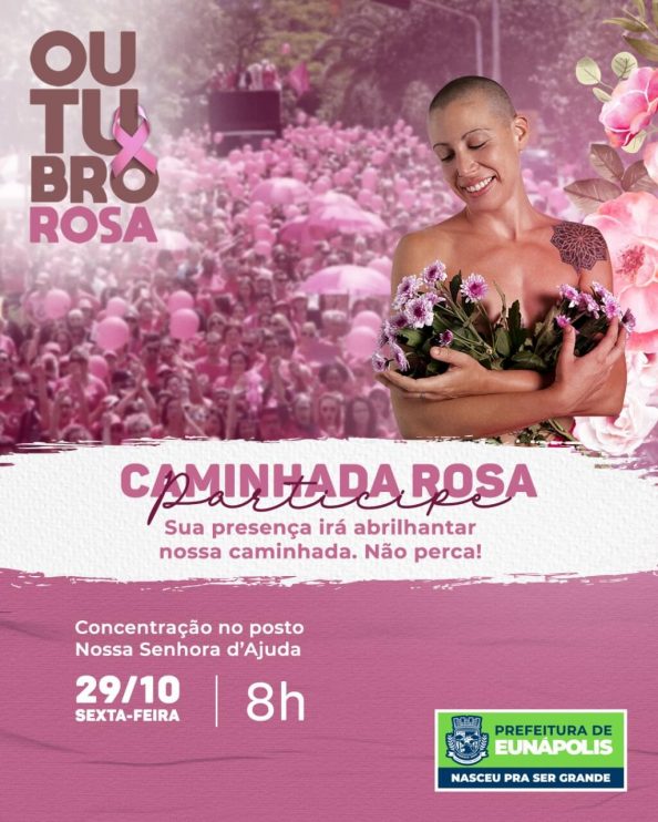 Prefeitura de Eunápolis realiza “Caminhada Rosa” na Avenida Porto Seguro nesta sexta-feira 6