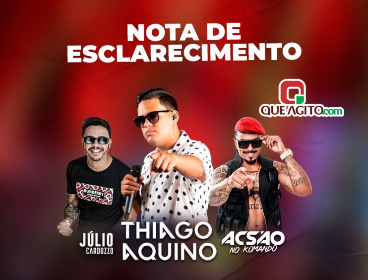 Show de Thiago Aquino foi remarcado para janeiro. 10