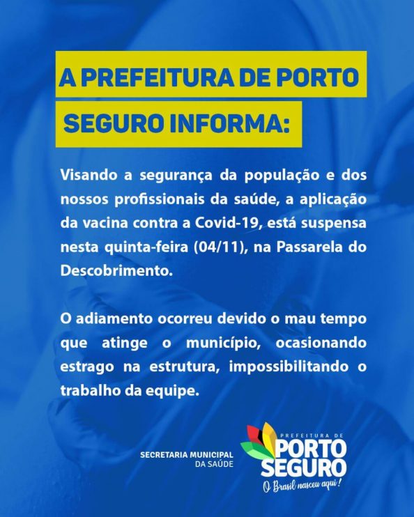 A prefeitura de Porto Seguro informa: 11
