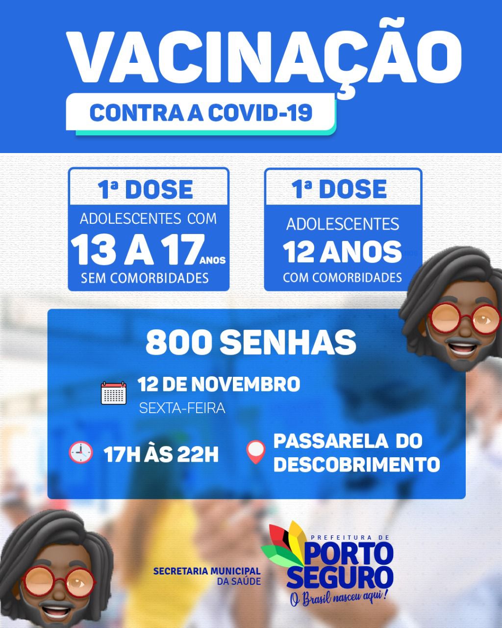Porto Seguro: Cronograma de Vacinação contra a Covid-19; de 12 e 13 de novembro 5