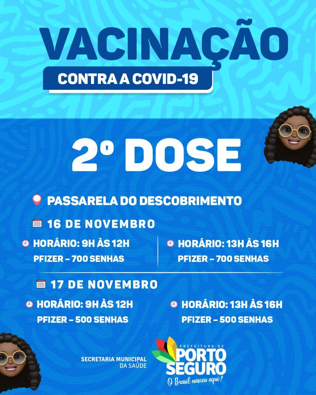 Porto Seguro: Cronograma de Vacinação contra a Covid-19; de 16 e 17 de novembro 5