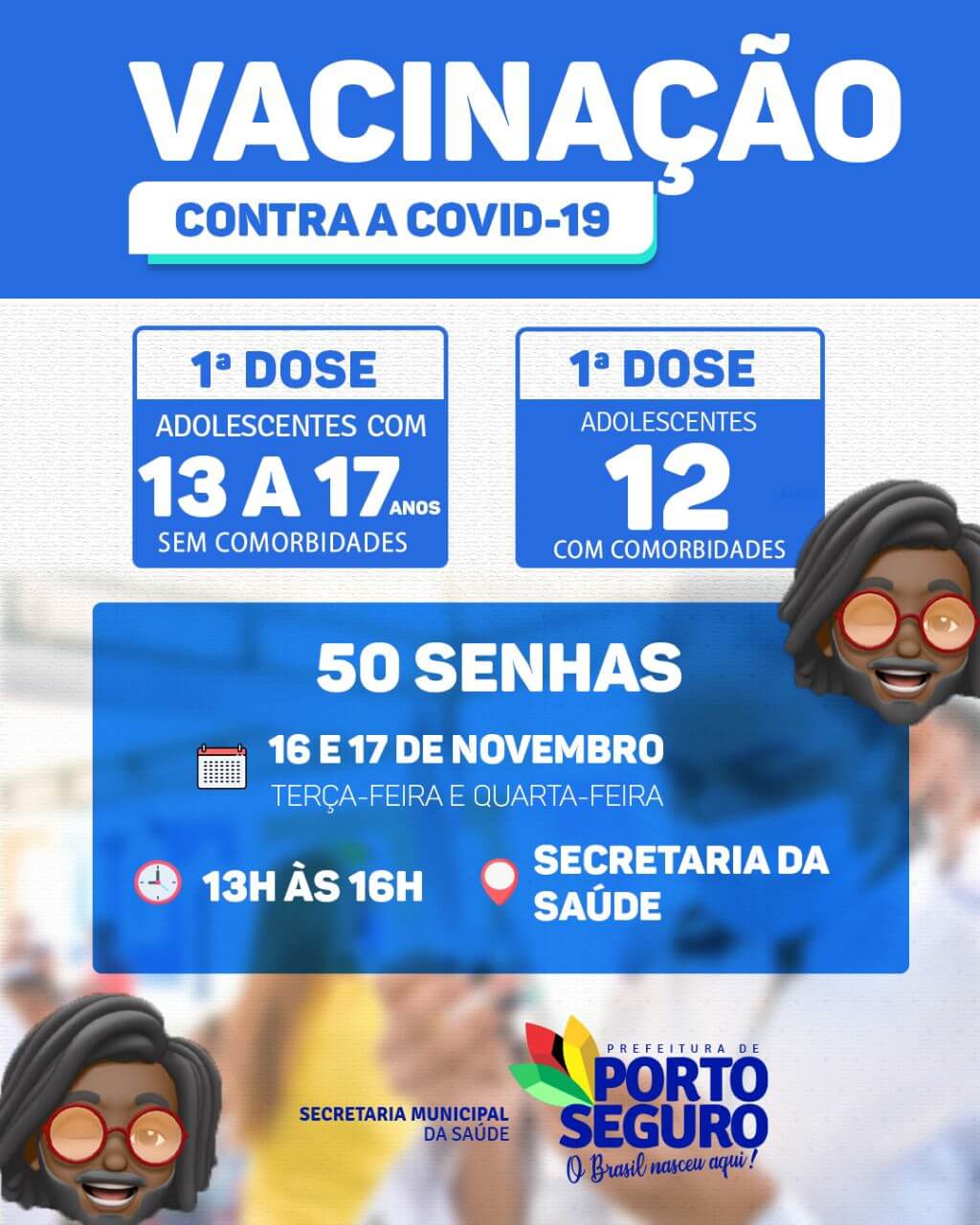 Porto Seguro: Cronograma de Vacinação contra a Covid-19; de 16 e 17 de novembro 6