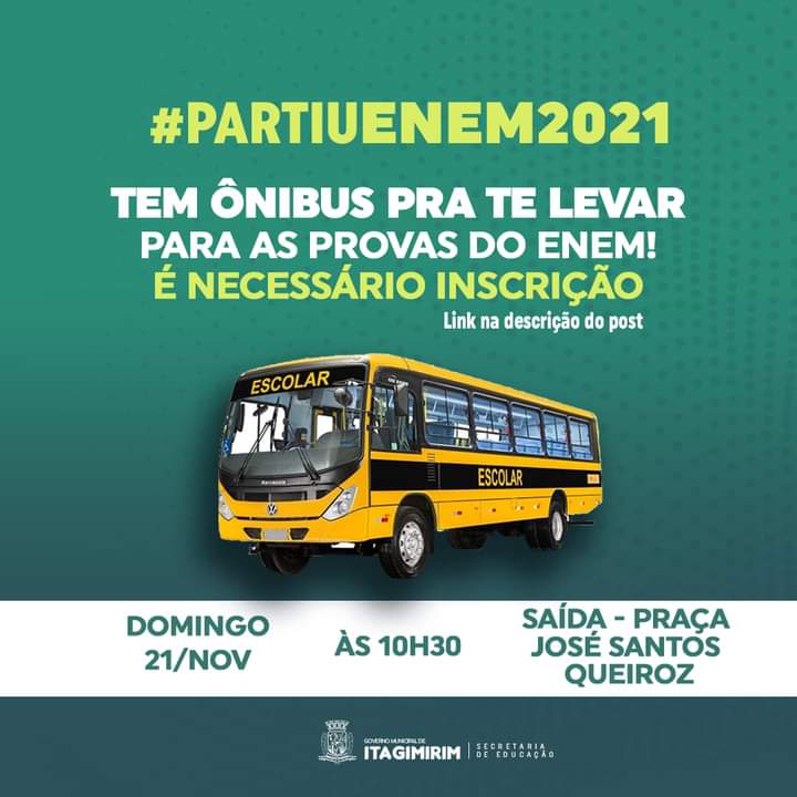 Governo Municipal de Itagimirim disponibiliza ônibus para prova do Enem 23