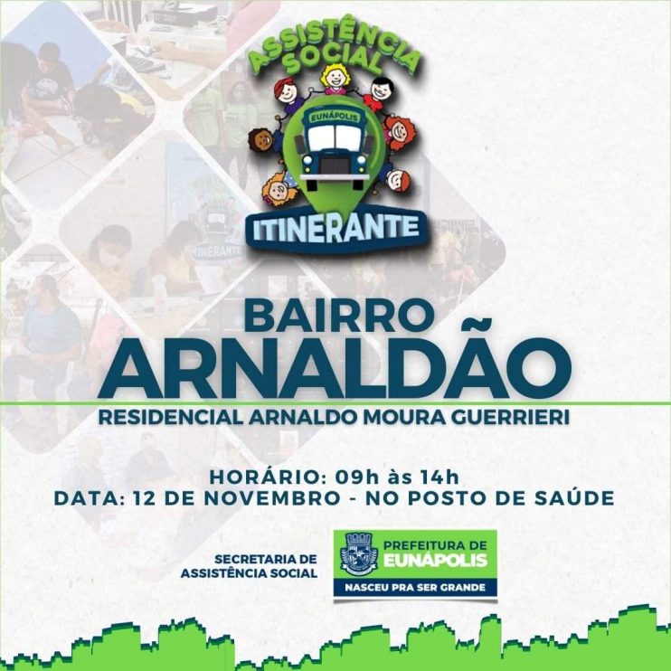 "Assistência Social Itinerante" leva serviços de cidadania para moradores do Arnaldão nesta sexta 7