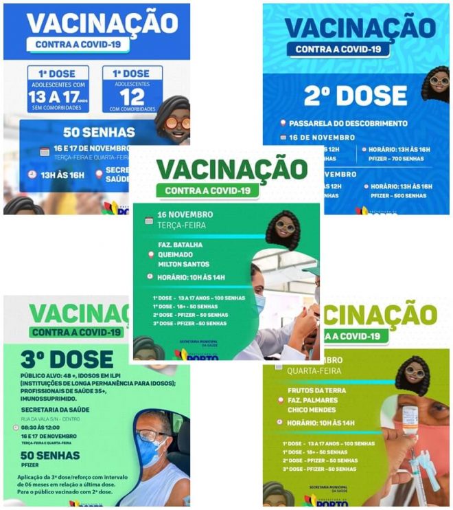 Porto Seguro: Cronograma de Vacinação contra a Covid-19; de 16 e 17 de novembro 7