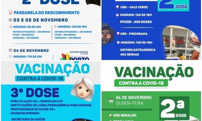 Porto Seguro: Cronograma de Vacinação contra a Covid-19; de 03 e 05 de novembro 71