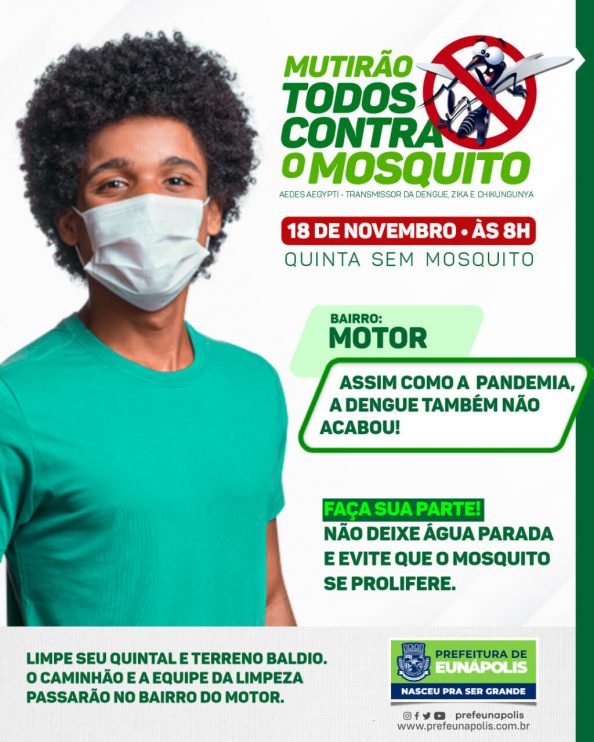 Secretaria de Saúde realiza mutirão “Todos Contra o Mosquito” no bairro Motor nesta quinta-feira 5