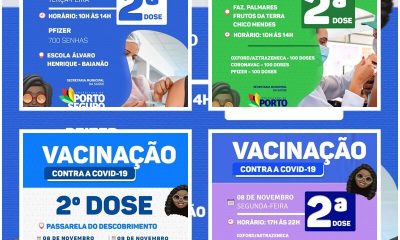 Porto Seguro: Cronograma de Vacinação contra a Covid-19; de 08 e 10 de novembro 44