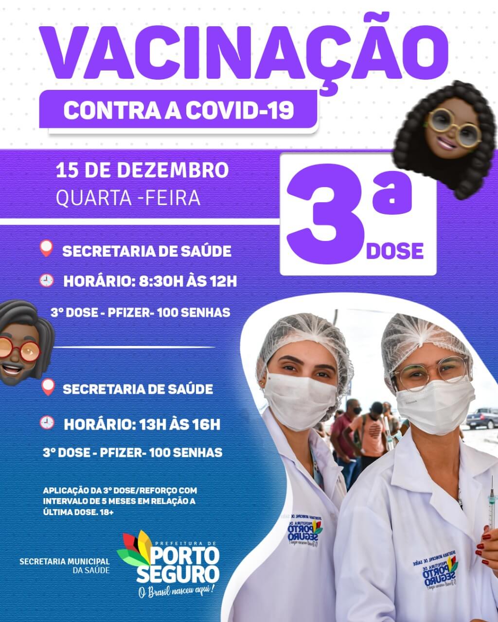 Porto Seguro: Cronograma de Vacinação contra a Covid-19 ( Quarta Feira 15 de dezembro) 25