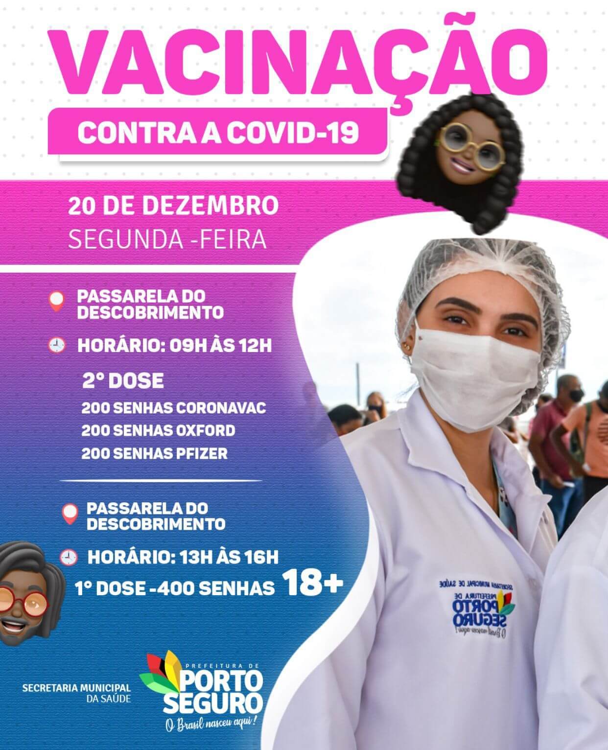 PORTO SEGURO: Vacina contra Covid-19 segunda-feira dia 20/12 26