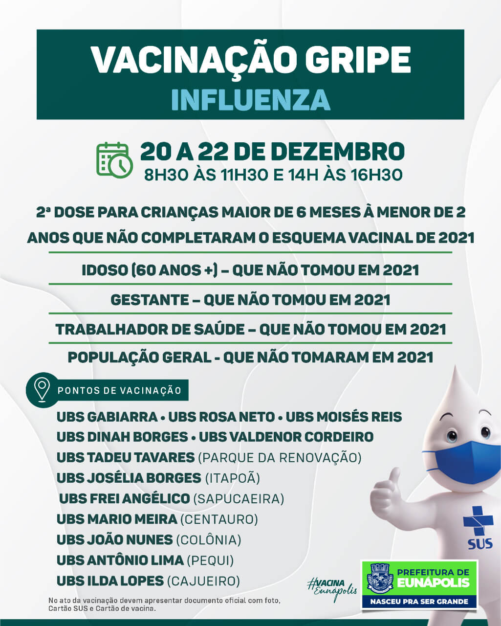 Secretaria de Saúde de Eunápolis disponibiliza vacinação contra a Influenza 23