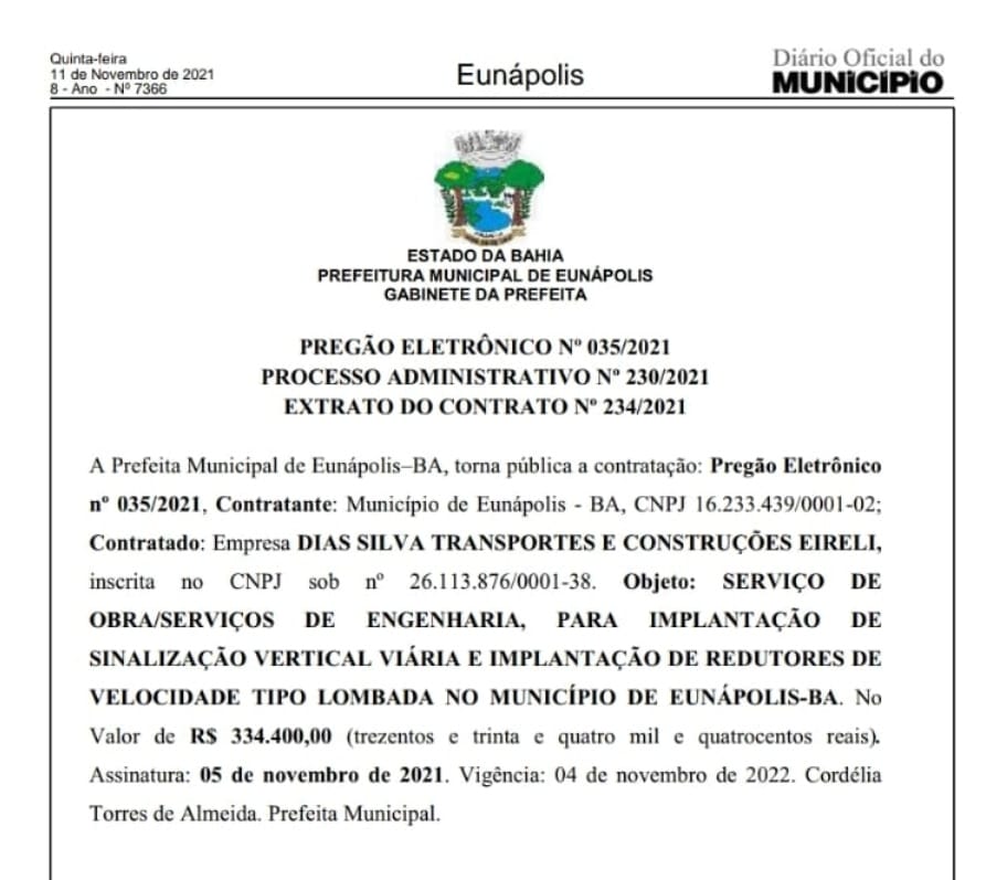 Prefeita Cordélia Torres assina ordem de serviço para implantação de placas e lombadas em Eunápolis 22