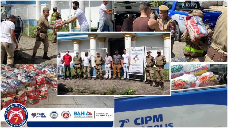 7ª CIPM Eunápolis recebe cestas básicas do Sindicomércio e distribui para municípios da sua área de atuação 4