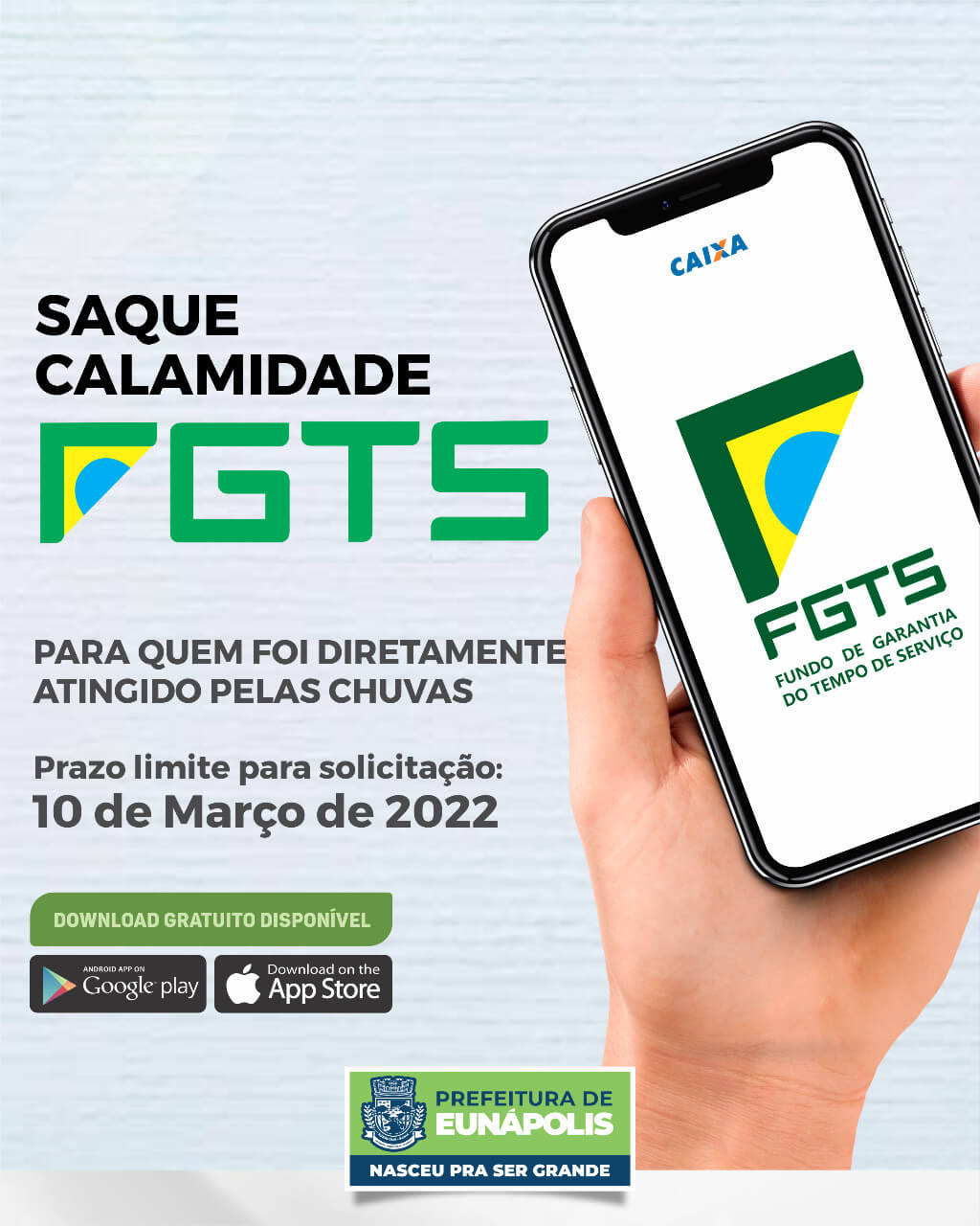 Quase 1 Milhão de reais liberados para Saques do FGTS em Eunápolis aos afetados pelas chuvas 2