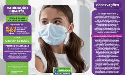 Prefeitura de Eunápolis inicia vacinação infantil contra Covid-19 para crianças com deficiências ou comorbidades 60