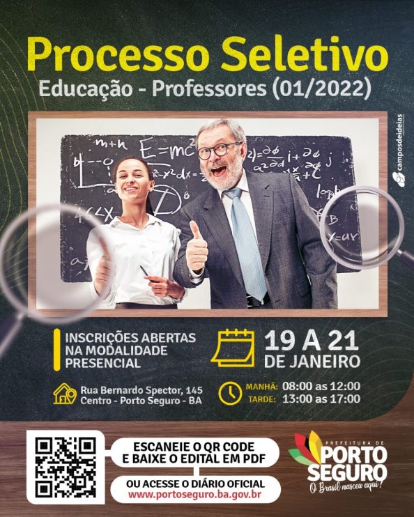 Edital de processo seletivo para professores em Porto Seguro 12