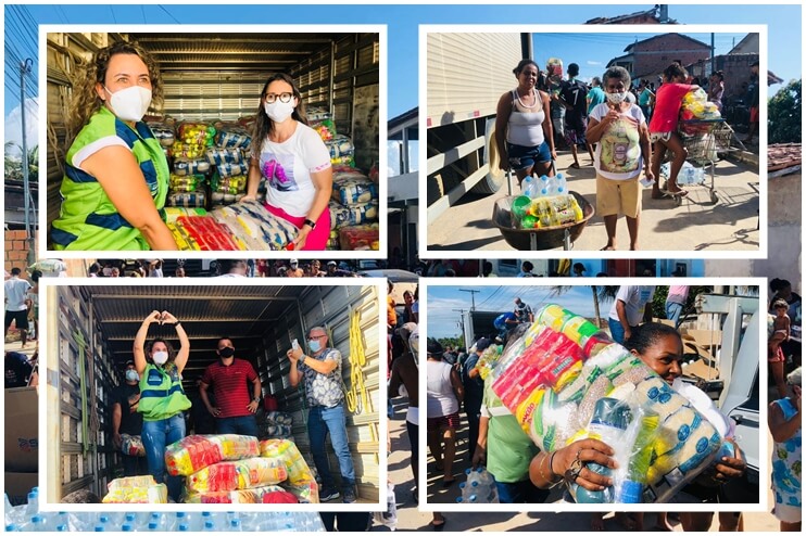 Prefeitura de Eunápolis realiza ação social com doação de cestas básicas e outros serviços no Alecrim II 13