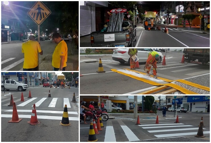 Prefeitura de Eunápolis realiza melhorias na sinalização das vias do centro comercial 9