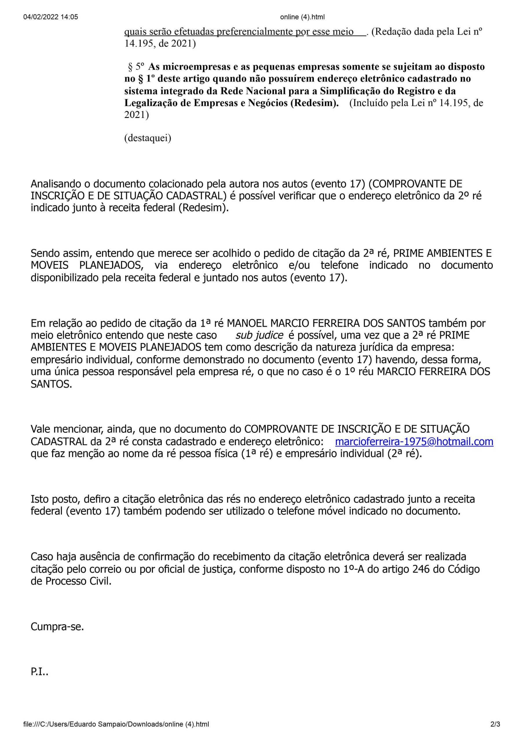 ADVOGADO OBTÉM NA JUSTIÇA A PRIMEIRA DECISÃO FAVORÁVEL PARA CITAÇÃO POR WHATSAPP EM PORTO SEGURO 11