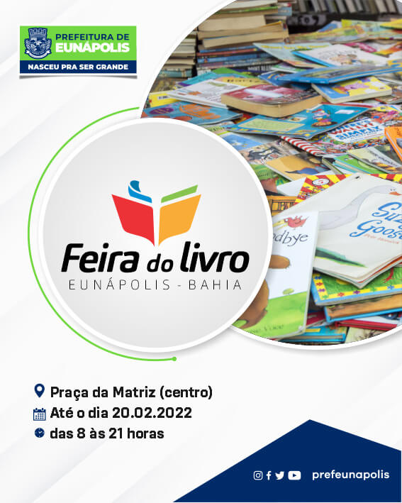 Feira Popular do Livro segue com programação cultural na Praça da Matriz em Eunápolis Feira Popular do Livro segue com programação cultural na Praça da Matriz em Eunápolis 5