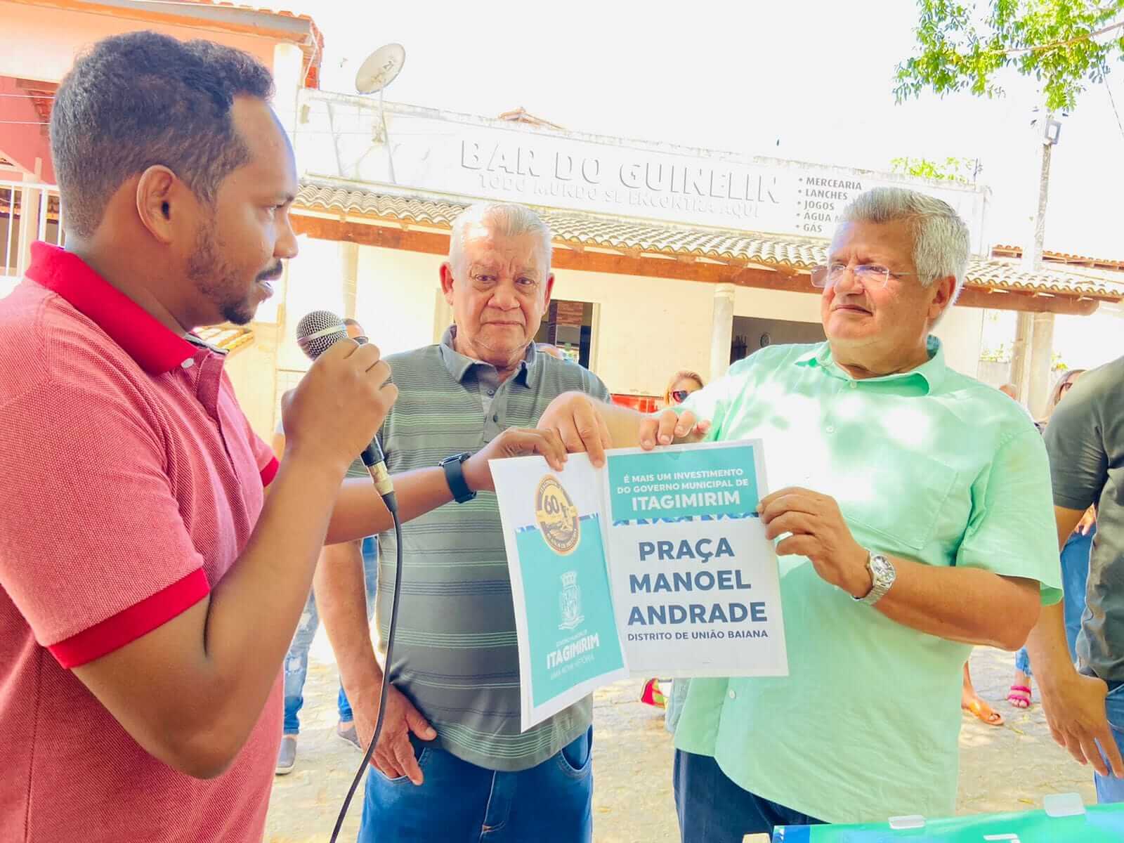 Prefeito Luizinho e deputado federal João Carlos Bacelar participam da inauguração da torre de telefonia celular no distrito de União Baiana 9