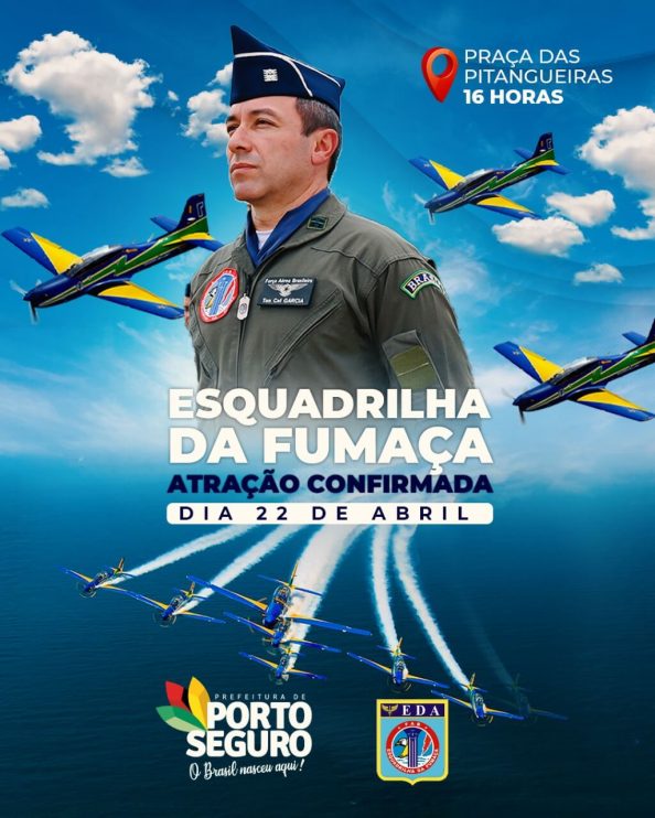 Confirmada apresentação da Esquadrilha da Fumaça nos 522 anos de Porto Seguro 4