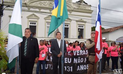 Solenidade de hasteamento de bandeira reúne lideranças para comemorar os 131 anos de emancipação política da cidade de Belmonte 3