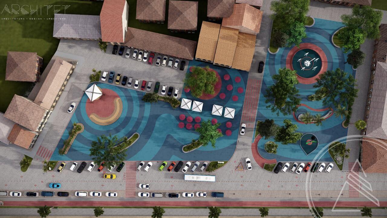 Prefeitura inicia revitalização de praças no final da Passarela 23