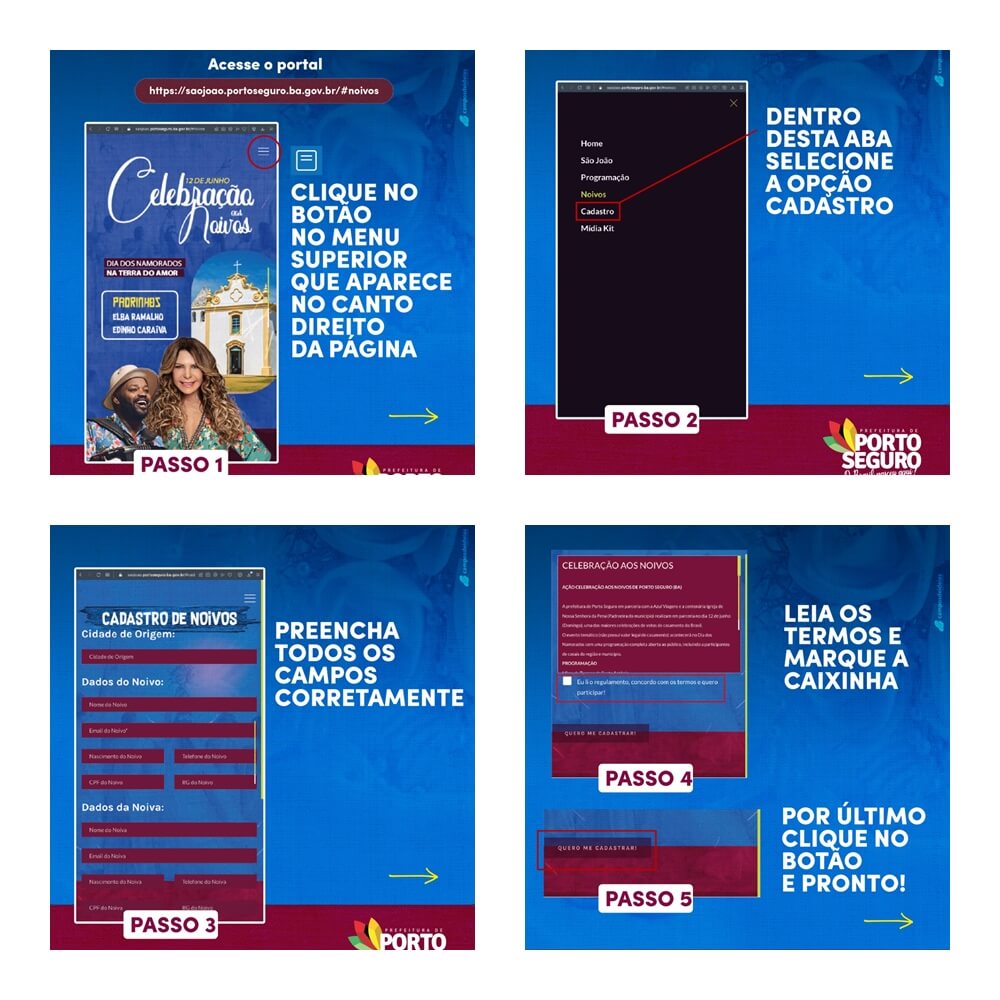 São João de Porto Seguro terá celebração aos noivos reunindo 122 casais no Dia dos Namorados 6