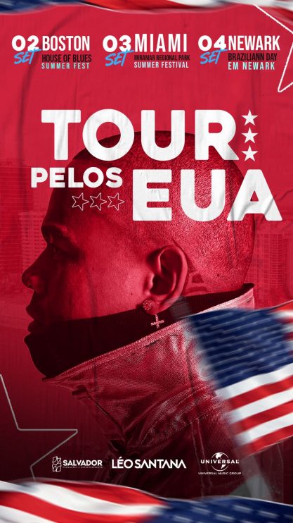 Léo Santana desembarca nos Estados Unidos para shows em setembro 10