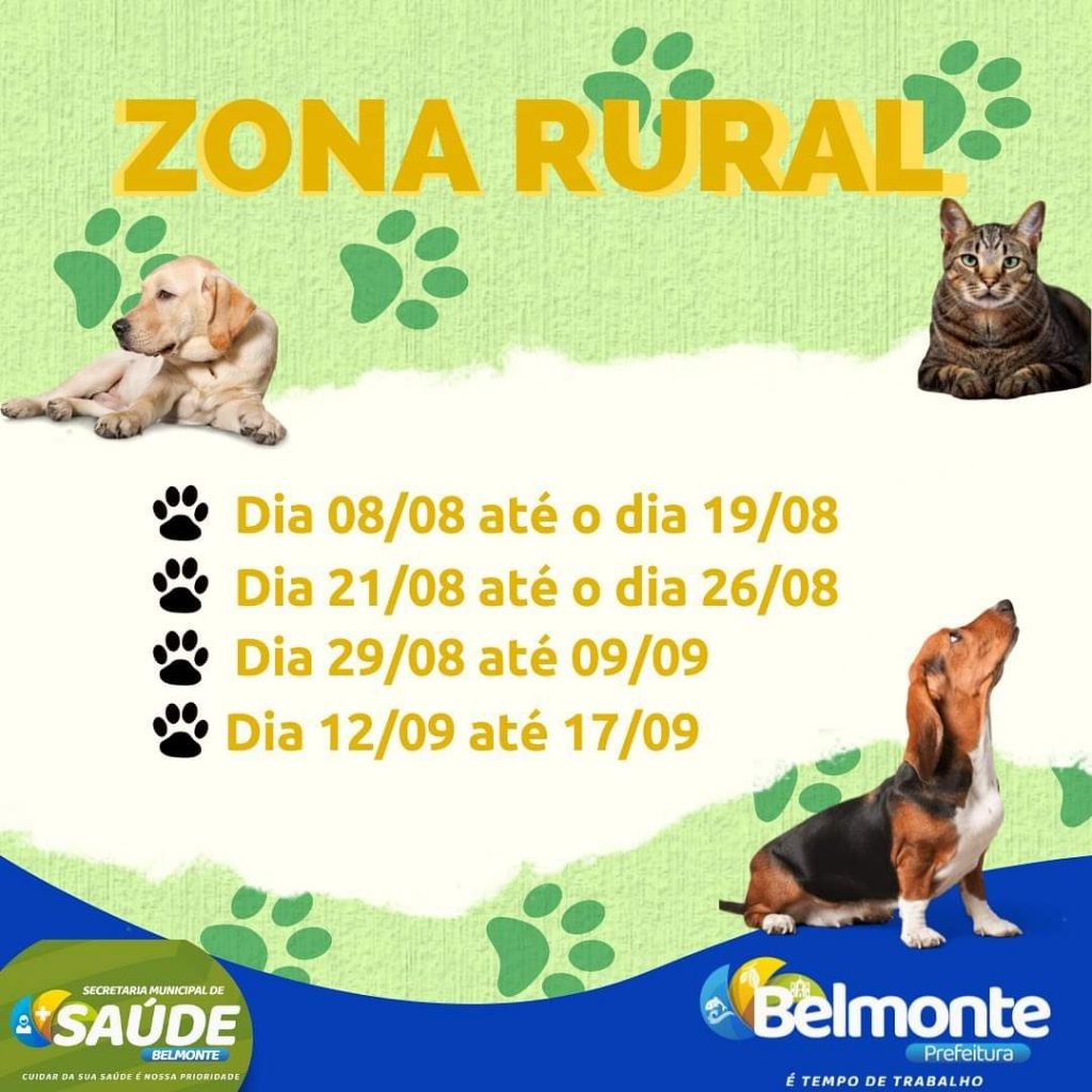 Belmonte: Prefeitura divulga a campanha de vacinação antirrábica, voltada para cães 24