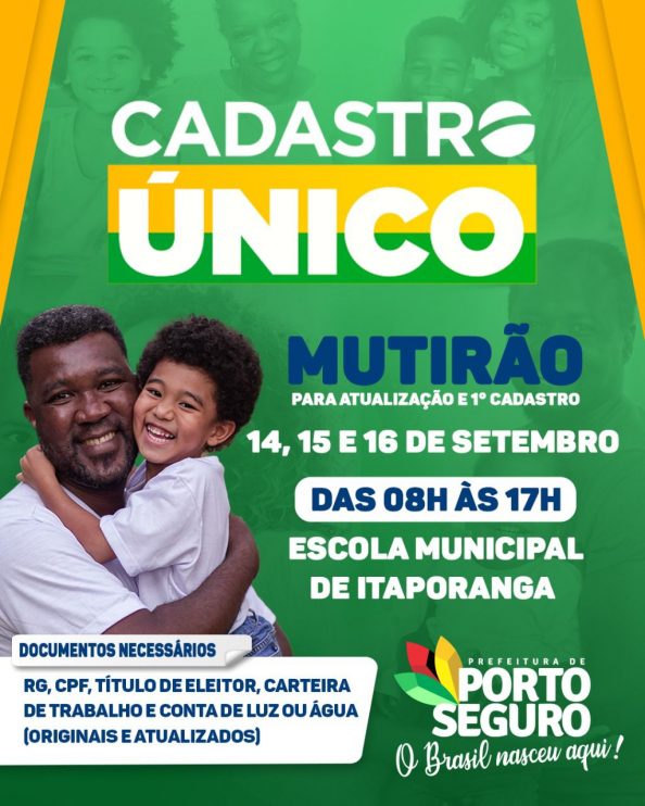 Cadastro Único: mutirão para atendimento será realizado em Itaporanga 7