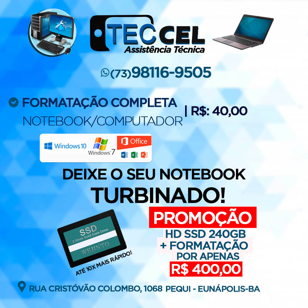 PROMOÇÃO: HD SSD 240GB+FORMATAÇÃO POR APENAS R$: 400,00 – TECCEL INFORMÁTICA 6