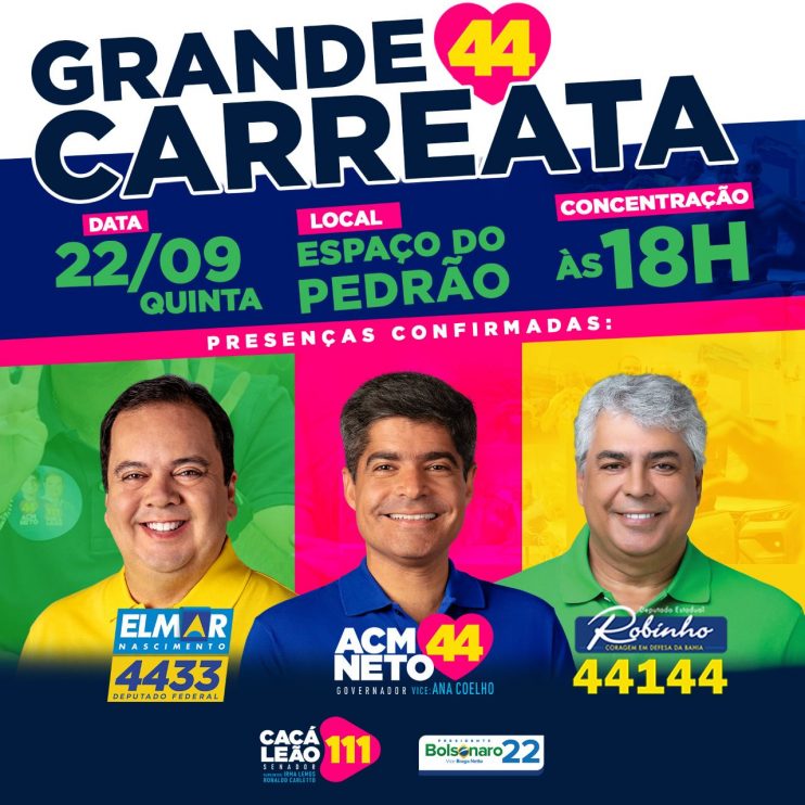 Prefeita Cordélia Torres recebe ACM Neto para grandiosa carreata nesta quinta-feira 9