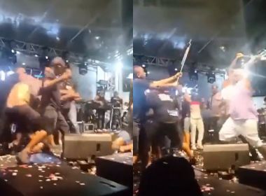 VÍDEO: Membros da banda Psirico e Samba Trator saem na mão em festa de Salvador 12