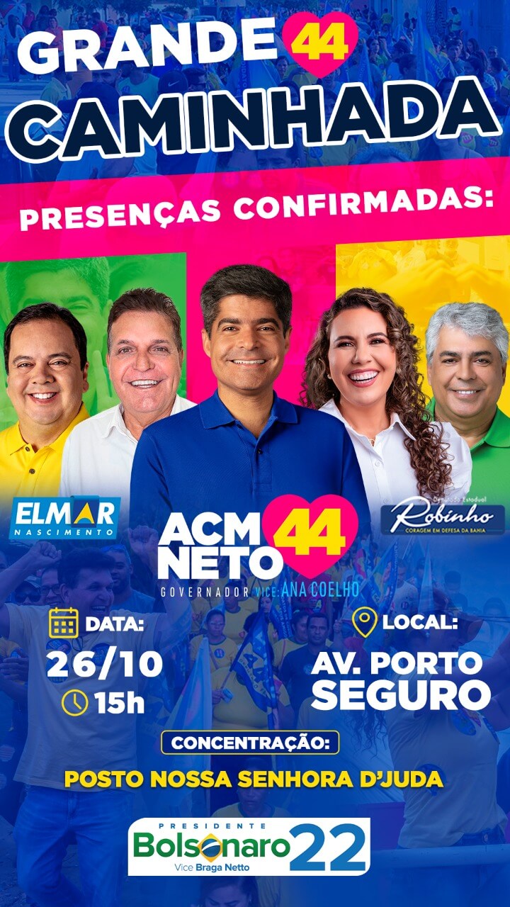 Prefeita Cordélia Torres e Paulo Dapé recepcionam ACM Neto para grandiosa caminhada nesta quarta-feira 19