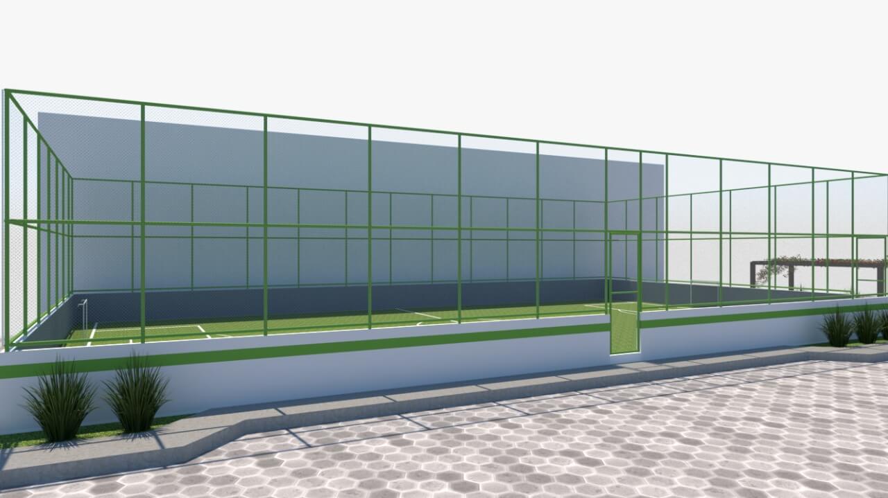 Requalificação de quadra de esportes segue em ritmo acelerado no Parque da Renovação 6